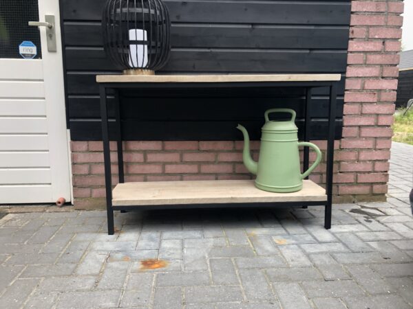 Steigerhouten Sidetable "Gelderland" industrieel