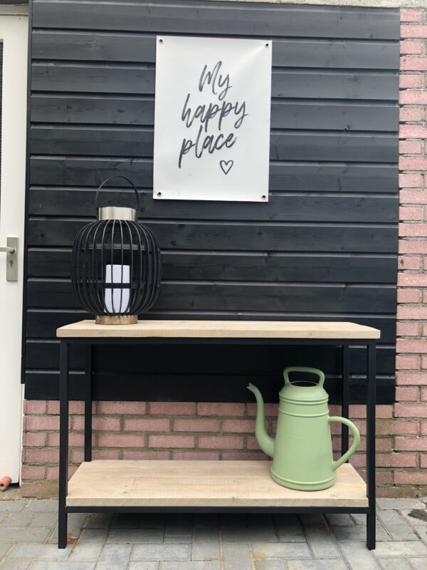 Steigerhouten Sidetable "Gelderland" industrieel