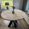 Steigerhouten Eettafel Rond.