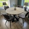 Steigerhouten Eettafel Rond.