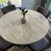 Steigerhouten Eettafel Rond.