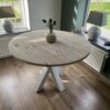 Steigerhouten Eettafel Rond.