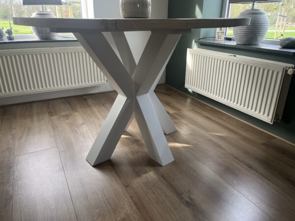 Steigerhouten Eettafel Rond.