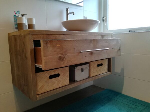 Steigerhouten Badkamermeubel "Drenthe"