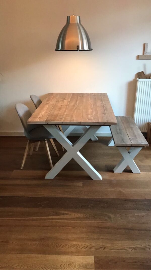 Steigerhouten eettafel "Limburg"