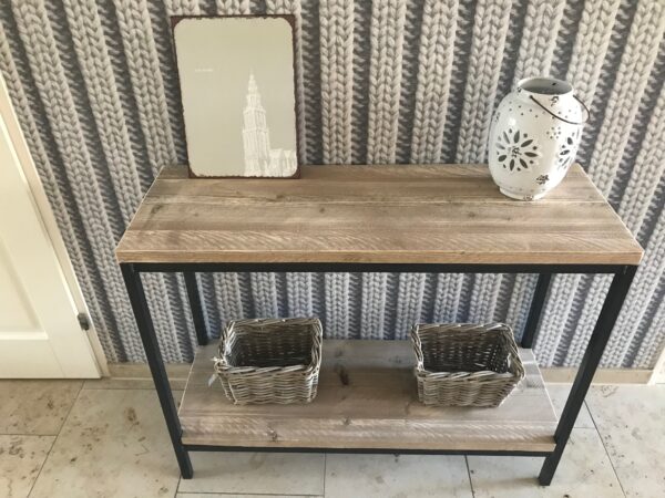 Steigerhouten Sidetable "Gelderland" industrieel