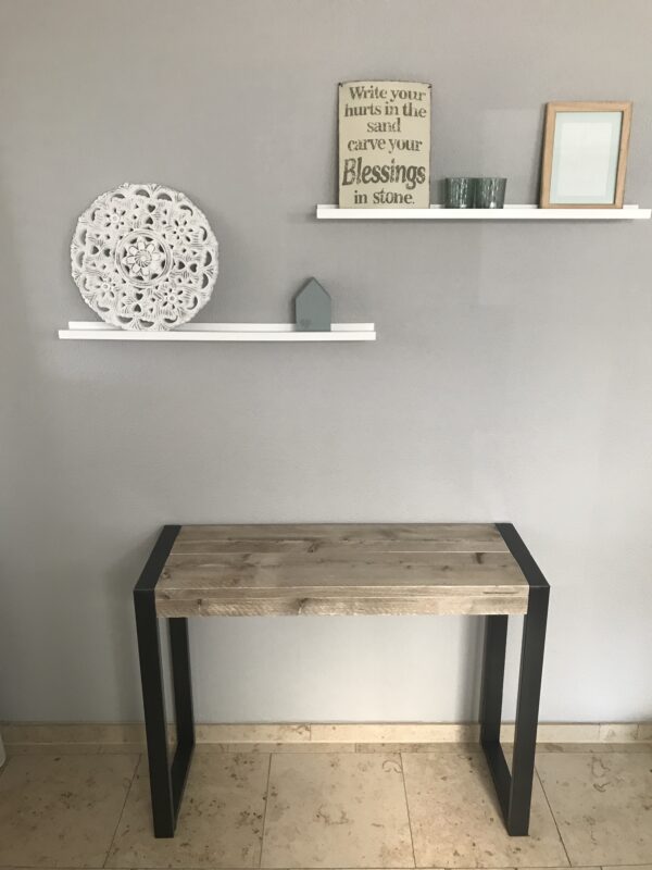 Steigerhouten Sidetable "Overijssel" industrieel