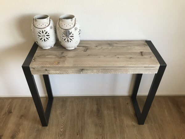 Steigerhouten Sidetable "Overijssel" industrieel