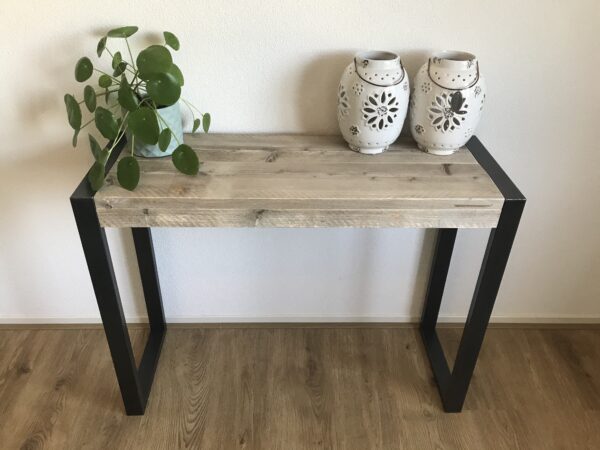 Steigerhouten Sidetable "Overijssel" industrieel
