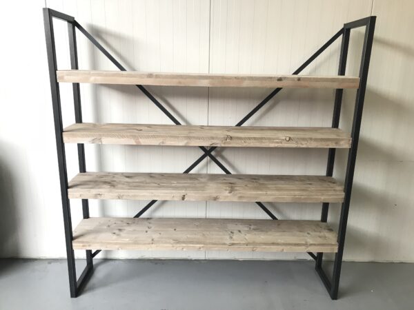 Steigerhouten Stellingkast "Utrecht", Industrieel.