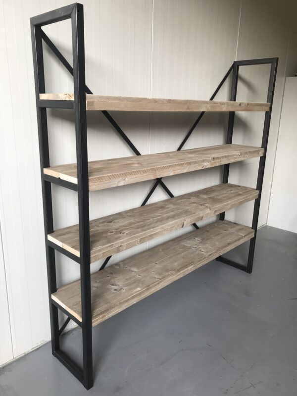 Steigerhouten Stellingkast "Utrecht", Industrieel.