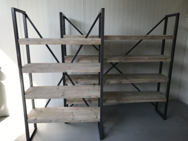 Steigerhouten Stellingkast "Utrecht", Industrieel.