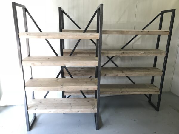 Steigerhouten Stellingkast "Utrecht", Industrieel.