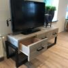 Steigerhouten tv-meubel "Groningen" industrieel