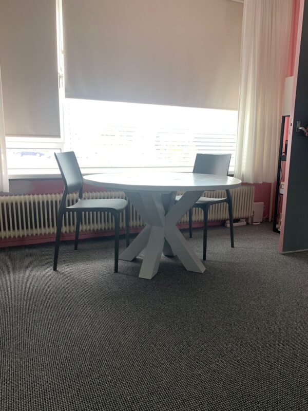 Steigerhouten Eettafel Rond.