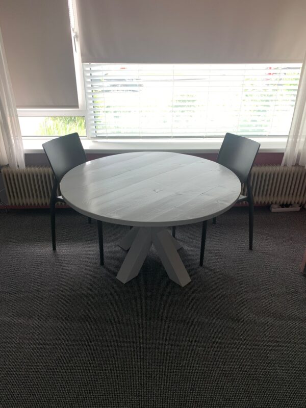 Steigerhouten Eettafel Rond.