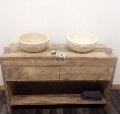 Steigerhouten Badkamermeubel "Drenthe"